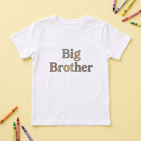 Big Brother Embroidery Design – Retro Colorful Big Brother Announcement Machine Embroidery File Embroidery/Applique DESIGNS PatternFeed8 