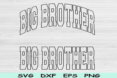 Big Brother Svg Cut File, Big Brother Png, Big Brother Shirt Svg Files For Cricut, Cool Brother Svg Block Text Sublimation Digital Designs SVG TiffsCraftyCreations 
