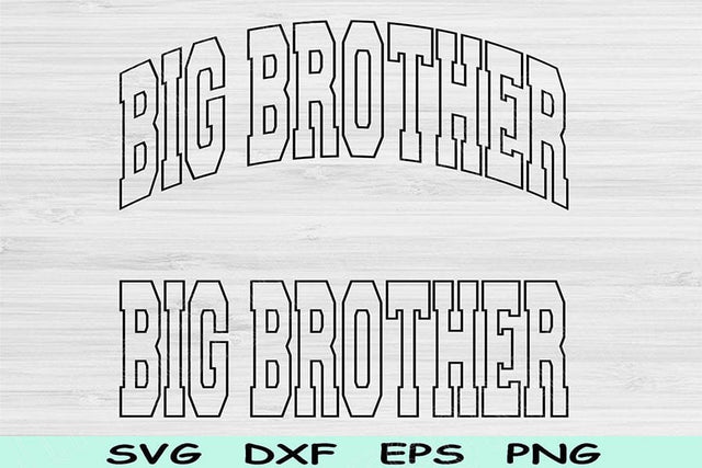 Big Brother Svg Cut File, Big Brother Png, Big Brother Shirt Svg Files For Cricut, Cool Brother Svg Block Text Sublimation Digital Designs SVG TiffsCraftyCreations 