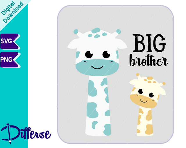 Big Brother SVG | Cute Giraffes SVG SVG Differse 