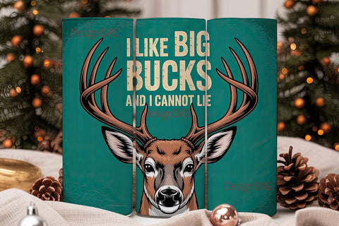 Big Bucks Hunting Tumbler Wrap Sublimation DesignSVG 