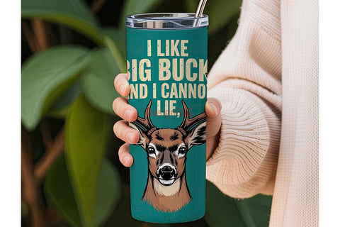 Big Bucks Hunting Tumbler Wrap Sublimation DesignSVG 