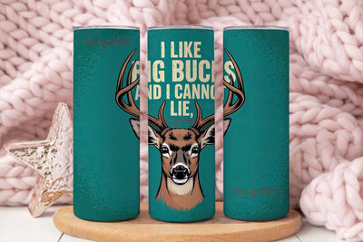 Big Bucks Hunting Tumbler Wrap Sublimation DesignSVG 