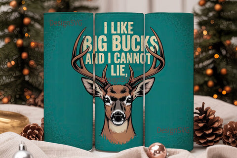 Big Bucks Hunting Tumbler Wrap Sublimation DesignSVG 