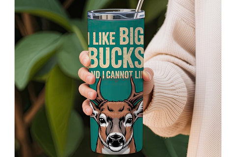 Big Bucks Hunting Tumbler Wrap Sublimation DesignSVG 