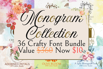 Big Bundle – Monogram Collection Font Dm Letter Studio 