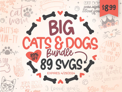 Big Cats & Dogs Bundle Bundle So Fontsy Design Shop 