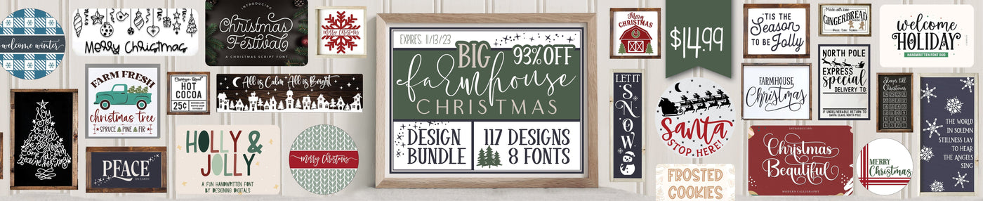 Big Christmas Farmhouse Design Bundle [ VIP EXCLUSIVE 93% Off! ]