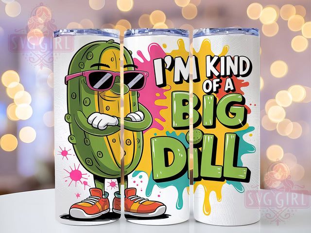 Big Dill Funny Pickle Lover Quirky Tumbler Wrap, Big Dill Tumbler Design, 20oz Pickle Joke Wrap, Pickle Lover Gift, Quirky Food Tumbler, Sarcastic Pickle Sublimation, Dill Pun Tumbler Wrap Sublimation SvggirlplusArt 