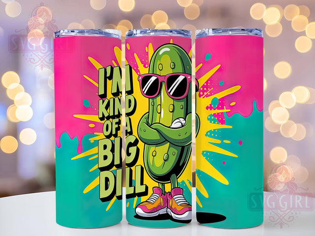 Big Dill Funny Pickle Lover Quirky Tumbler Wrap, Big Dill Tumbler Design, 20oz Pickle Joke Wrap, Pickle Lover Gift, Quirky Food Tumbler, Sarcastic Pickle Sublimation, Dill Pun Tumbler Wrap Sublimation SvggirlplusArt 