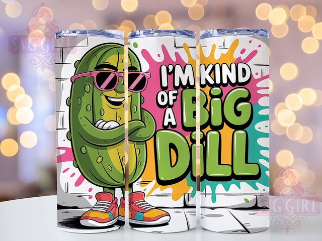 Big Dill Funny Pickle Lover Quirky Tumbler Wrap, Big Dill Tumbler Design, 20oz Pickle Joke Wrap, Pickle Lover Gift, Quirky Food Tumbler, Sarcastic Pickle Sublimation, Dill Pun Tumbler Wrap Sublimation SvggirlplusArt 
