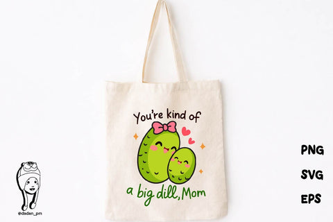 Big Dill Mom SVG – Cute Kawaii Pickle Mother’s Day Design SVG dadan_pm 