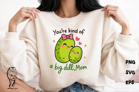 Big Dill Mom SVG – Cute Kawaii Pickle Mother’s Day Design SVG dadan_pm 