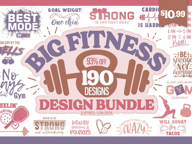 Big Fitness Design Bundle Bundle So Fontsy Design Shop 