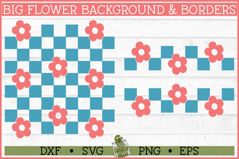 Big Flower Checkerboard SVG Files SVG Crunchy Pickle 