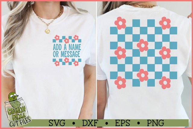 Big Flower Checkerboard SVG Files SVG Crunchy Pickle 