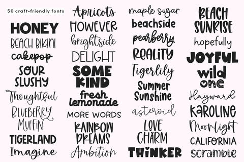 Big Handwritten Font Bundle - 50 Fonts for Crafters! Font KA Designs 