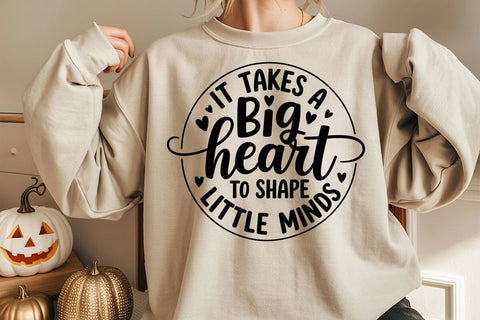 Big Heart Teacher SVG: Back to School Shirt Design SVG DesignDestine 
