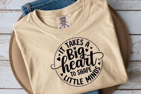 Big Heart Teacher SVG: Back to School Shirt Design SVG DesignDestine 