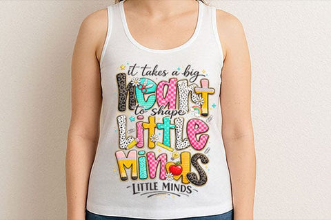 Big Hearts Shape Little Minds PNG | Teacher Quote Sublimation Design SVG BillahCrafts 