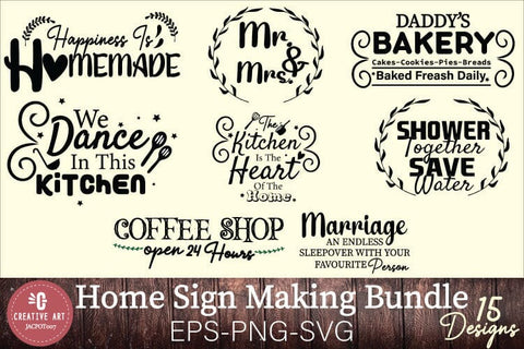 Big Home Sign Making Bundle SVG jacpot007 