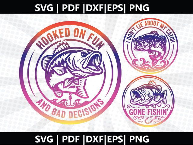 Big Mouth Bass Badge Humor tshirt SVG SVG Johan Ru designs 