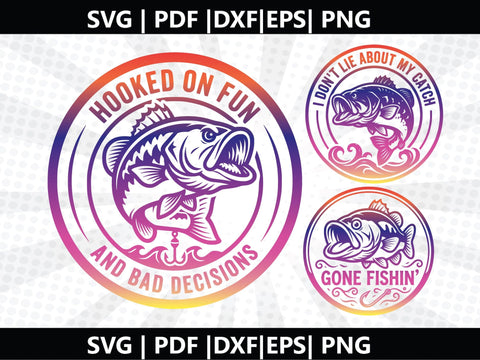 Big Mouth Bass Badge Humor tshirt SVG SVG Johan Ru designs 