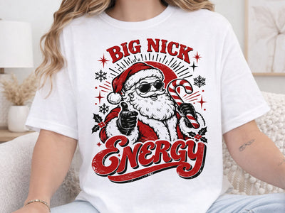 Big Nick Energy Cool Santa Christmas PNG SVG DesignDestine 