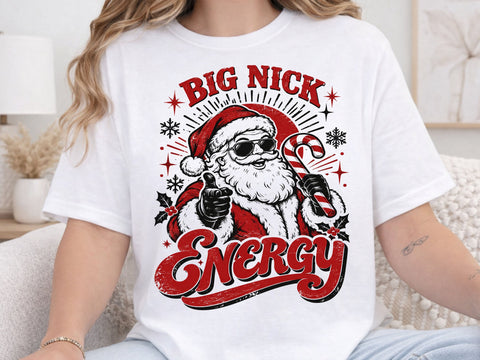 Big Nick Energy Cool Santa Christmas PNG SVG DesignDestine 