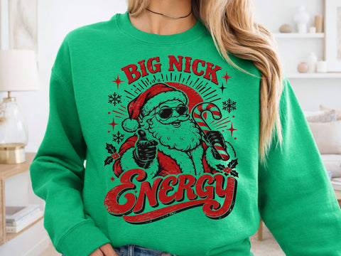 Big Nick Energy Cool Santa Christmas PNG SVG DesignDestine 