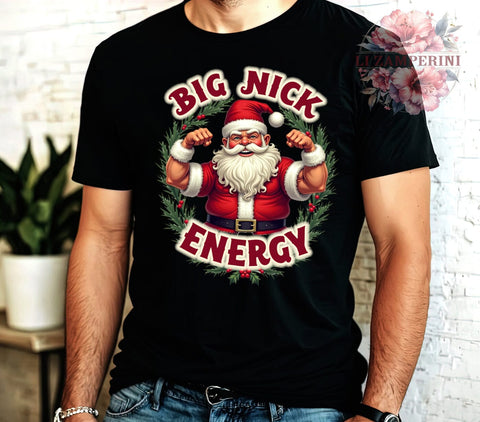 Big Nick Energy, Funny Christmas, Santa Claus PNG, Holiday Humor, Digital Download, Sublimation Design, Quirky Christmas, Christmas Gifts Sublimation Li Zamperini 