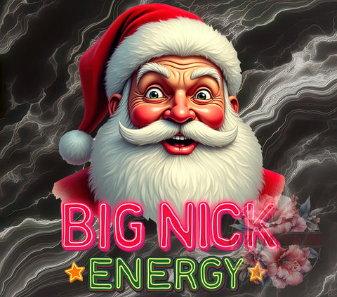 Big Nick Energy, Funny Christmas, Vintage Santa, Sarcastic Holiday, Digital Download, Sublimation Design, Retro Christmas, Holiday Humor Sublimation Li Zamperini 