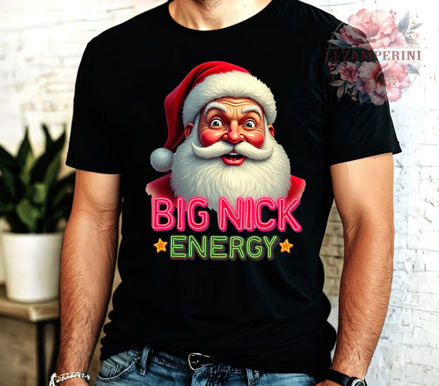 Big Nick Energy, Funny Christmas, Vintage Santa, Sarcastic Holiday, Digital Download, Sublimation Design, Retro Christmas, Holiday Humor Sublimation Li Zamperini 