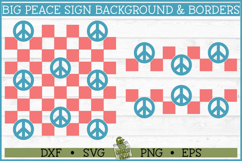 Big Peace Sign Checkerboard SVG Files SVG Crunchy Pickle 