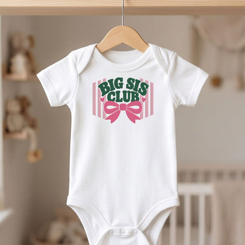 Big Sis Club Embroidery Design – Pink Bow Big Sister Club Varsity Machine Embroidery File Embroidery/Applique DESIGNS PatternFeed8 