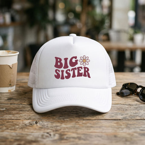 Big Sister Daisy Flower Embroidery Design – Retro Floral Big Sis Machine Embroidery File – Sibling Announcement Design Embroidery/Applique DESIGNS PatternFeed8 