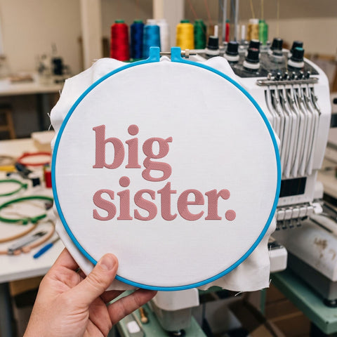 Big Sister Embroidery Design – Pink Big Sister Typography Machine Embroidery File – Sibling Announcement Design Embroidery/Applique DESIGNS PatternFeed8 