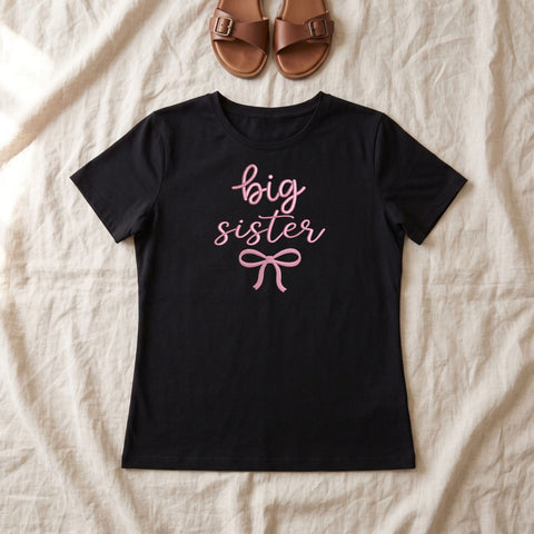 Big Sister Embroidery Design – Pink Script Big Sister Bow Machine Embroidery File Embroidery/Applique DESIGNS PatternFeed8 