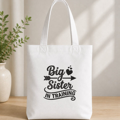 Big Sister in Training Embroidery Design – Pregnancy Announcement Machine Embroidery File, Future Big Sister Sibling Reveal Embroidery/Applique DESIGNS PatternFeed8 