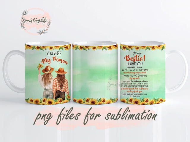 Big Sister Women Bestie Friends Mug Sublimation Design, meaningful friendship mug, uplifting mug, bonded sisters mug, sister tribe mug Sublimation PrintingLife 