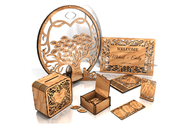 BIG WEDDING Laser Cut Set SVG LaserCutano 