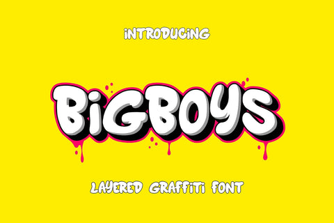 Bigboys - 3d Layered Graffiti Font Font Mozzatype 