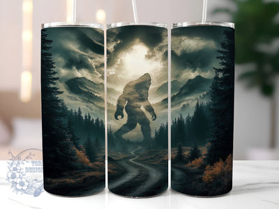 Bigfoot 20oz Skinny Tumbler, Mountain Tumbler Png, Straight & Tapered Tumbler Wrap, Instant Digital Download Sublimation ToriDesigns 