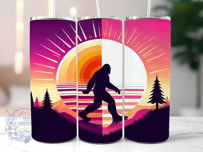 Bigfoot 20oz Skinny Tumbler, Outdoors Forest Tumbler Png, Straight & Tapered Tumbler Wrap, Instant Digital Download Sublimation ToriDesigns 