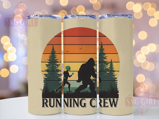 Bigfoot Alien Race Tumbler, Running Crew Wrap, Bigfoot Race Design, Alien Race Tumbler, 20oz Sublimation Wrap, Sci-Fi Tumbler, Mythical Creatures Cup Sublimation SvggirlplusArt 