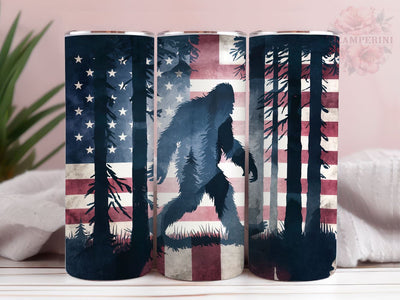 Bigfoot American 20oz Tumbler Wrap PNG, Bigfoot Tumbler Png, Straight & Tapered Tumbler Wrap, Instant Digital Download Sublimation Li Zamperini 