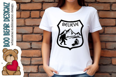 Bigfoot Believe Clipart SVG Boo Bear Designz 