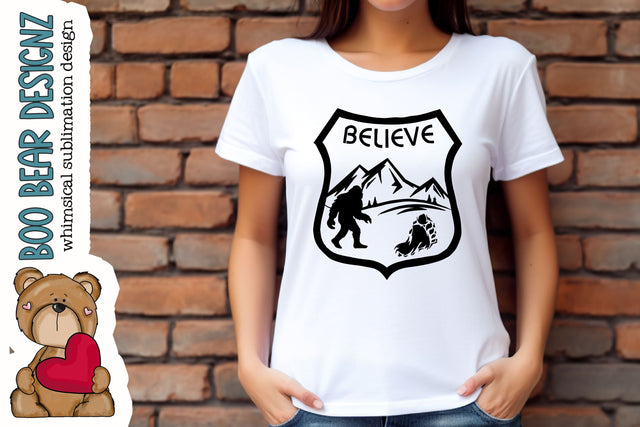 Bigfoot Believe Clipart SVG Boo Bear Designz 