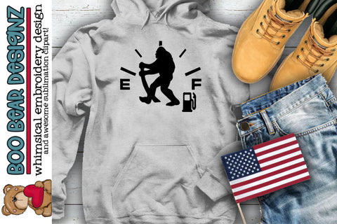 Bigfoot Gas Gage Clipart Sublimation Boo Bear Designz 