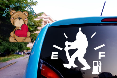 Bigfoot Gas Gage Clipart Sublimation Boo Bear Designz 